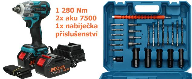 Aku Automobilová sušička, pistolový fén včetně 2ks Aku 7500mAh